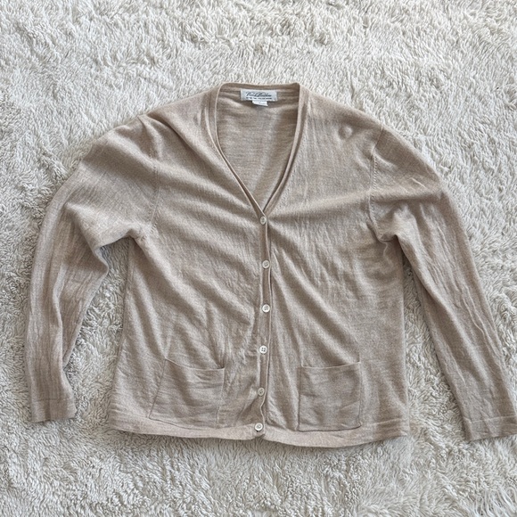 Brooks Brothers Sweaters - Brooks Brothers wool Light Tan Cardigan